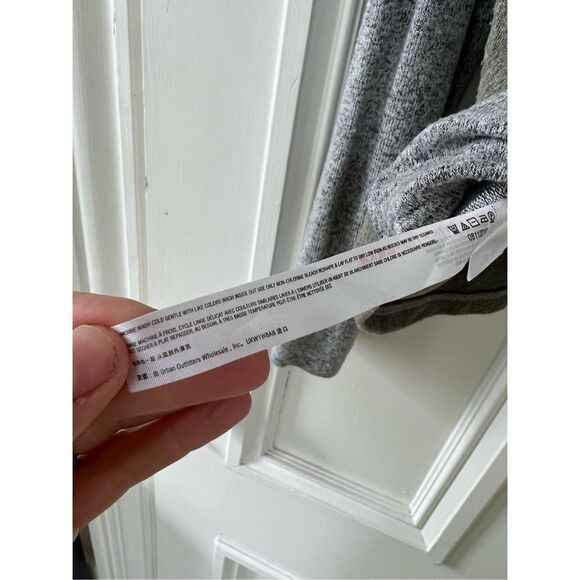 Anthro Saturday Sunday light purple gray and khaki green color block sweater S - Picture 5 of 5